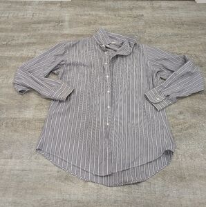 Christian Dior Vintage Striped Button Down Dress Shirt Size 16
